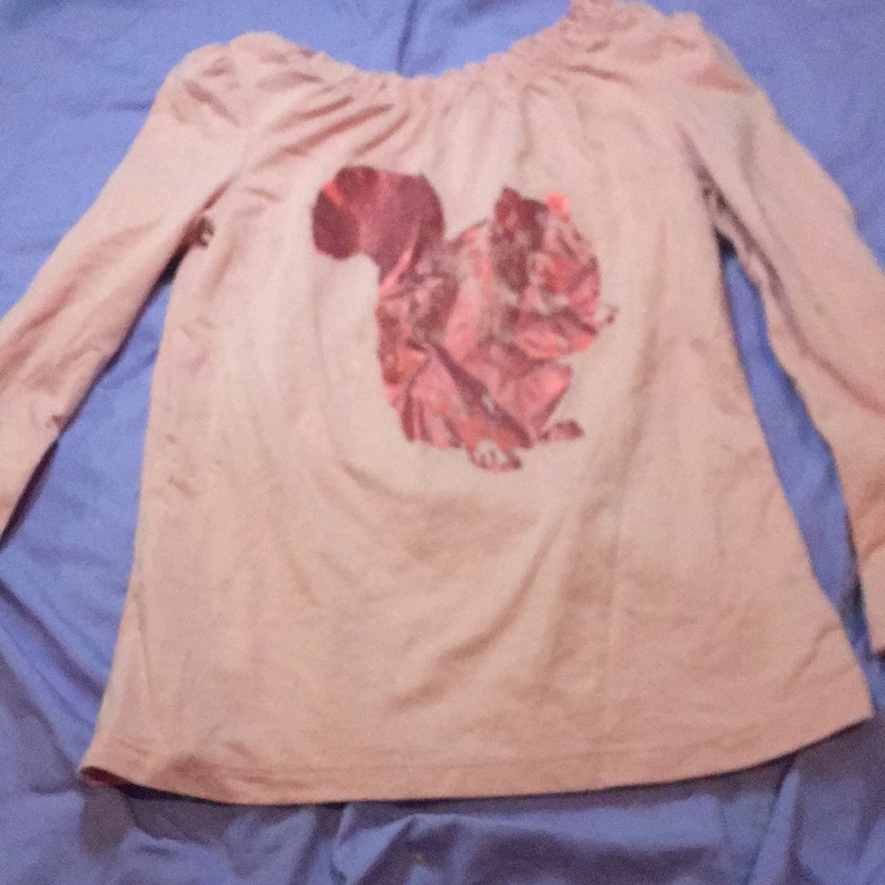 Pink squirrel shirt